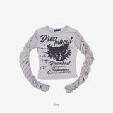 Cassé シャーリングレタリング Tシャツ