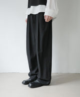 [DOJINOI] LINEN WIDE PANTS BLACK