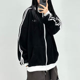  waffle track zip-up