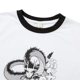 DRAGON Ringer Crop T-Shirt (WHITE)