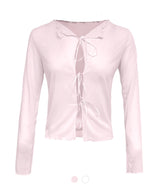 Ribbon Loop Tie Cardigan