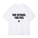 シーレタリングドットオーバーフィットTシャツ (2color)