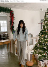 #Cozy Hairy Pastel Wool Loose Fit Knit (5color)