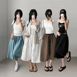Long, short 2 lengths ✨ Cotton Side Pintuck Banding Bermuda (4 colors)