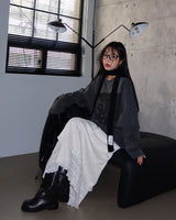 Layered printed oversized fit T-shirt
