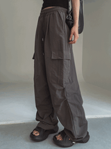 loopy pocket cargo nylon pants