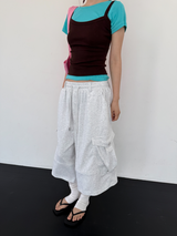 belted bermuda pants