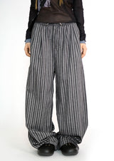 pleats stripe banding pants(3color)