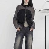 biker suede jumper