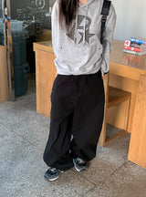 Manne Studded Patch Cotton Wide Pants