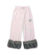 FUR KITTEN WIDE SWEAT PANTS PINK(CV2GFFPA00A)