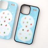 スノウマンフォンケース (glass bumper)