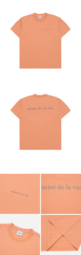 BASIC LOGO BIO WASHING SHORT SLEEVE T-SHIRT PEACH