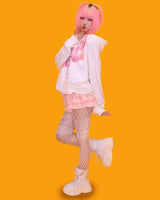 pink rabbit hood (3color)