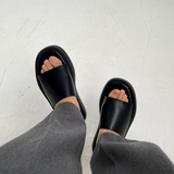 Black & White Platform Slippers