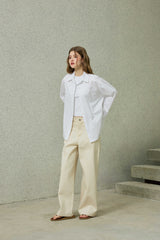 BRIGHT OVERSIZED SHIRT / WHITE