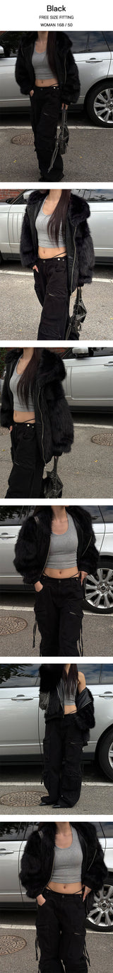 [Unisex] Fur 2way hood jumper(4color)