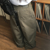 Soneck nylon cotton wide cargo pants