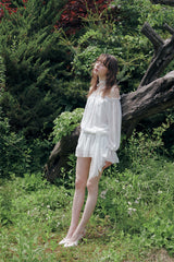 ANGEL HOOK DRESS white