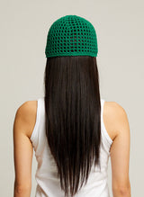 Crochet Net Beanie (green)
