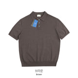 LMN ロイヤルクールリネン3ボタン半袖ニットウェア(11 colors)