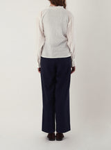 Frill v-neck blouse