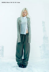 Fleece Lined Nylon Pants / Charcoal