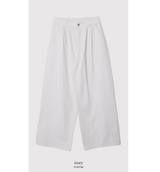 Two Pintuck Cotton Wide Pants (3color)