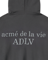 25FW BASIC LOGO NAPPING HOODIE ZIP UP CHARCOAL