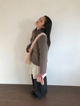 ヘアリーショーティーキルティドコート (2color)