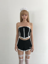 レースコルセットトップ (Black)