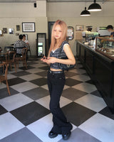 バックスタッドブーツカットパンツ