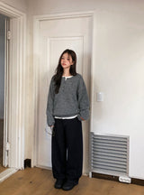 モーメントノンフェイドスタンダードワイドデニムパンツ