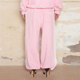 Smog Motif Wide String Sweatpants [Pink]
