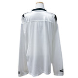 Bow Silky Overfit Leopard Patch Rugby Long Sleeve T-Shirt (2 Colors)
