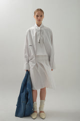 Drape Scarf Shirt_White