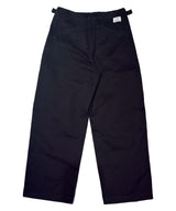 WASHED TAPERED PANTS BLACK