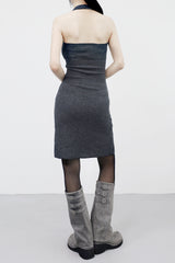 Infio Strap Cardigan + Halter Sleeveless One Piece Set