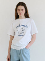 メゾンローラパピーフレンズTシャツ ホワイト