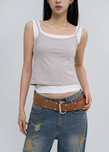 Double layered sleeveless (set product)