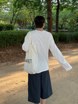 ワッフルオーバーヘンリーネック長袖Tシャツ
