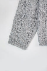 Cinnamon cable knit_gray