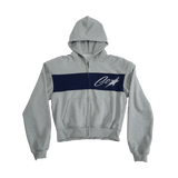 STAR LOGO HOODIE ZIP-UP GREY