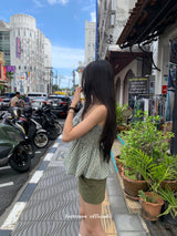 カーキスティーディHラインミニスカート