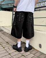 Aver Eyelet Cargo Bermuda Pants