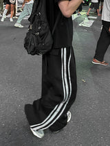 CITY SILVER TRACK WIDE PANTS