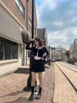 Daisy two button V-neck crop long sleeve cardigan (6 colors)