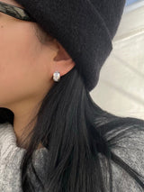 (silver925/18k) アクアキュービックイヤリング