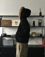 OW Raccoon Crop Hooded Zip-Up (2C)