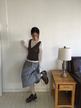 Drizzle midi skirt (2color)